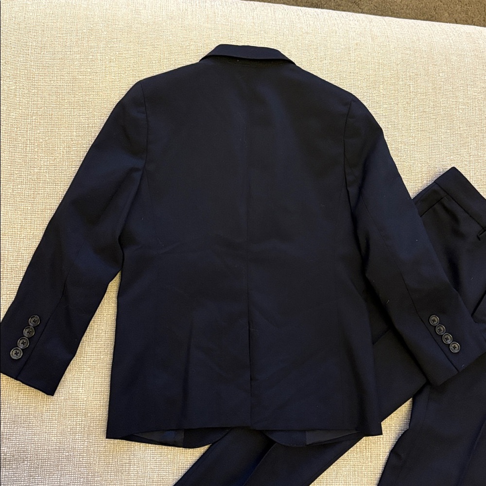 CrewCuts Navy Blue Suit; Boys' Ludlow Suit by Loro Piana Jacket & Pant Size 6 - Picture 8 of 16